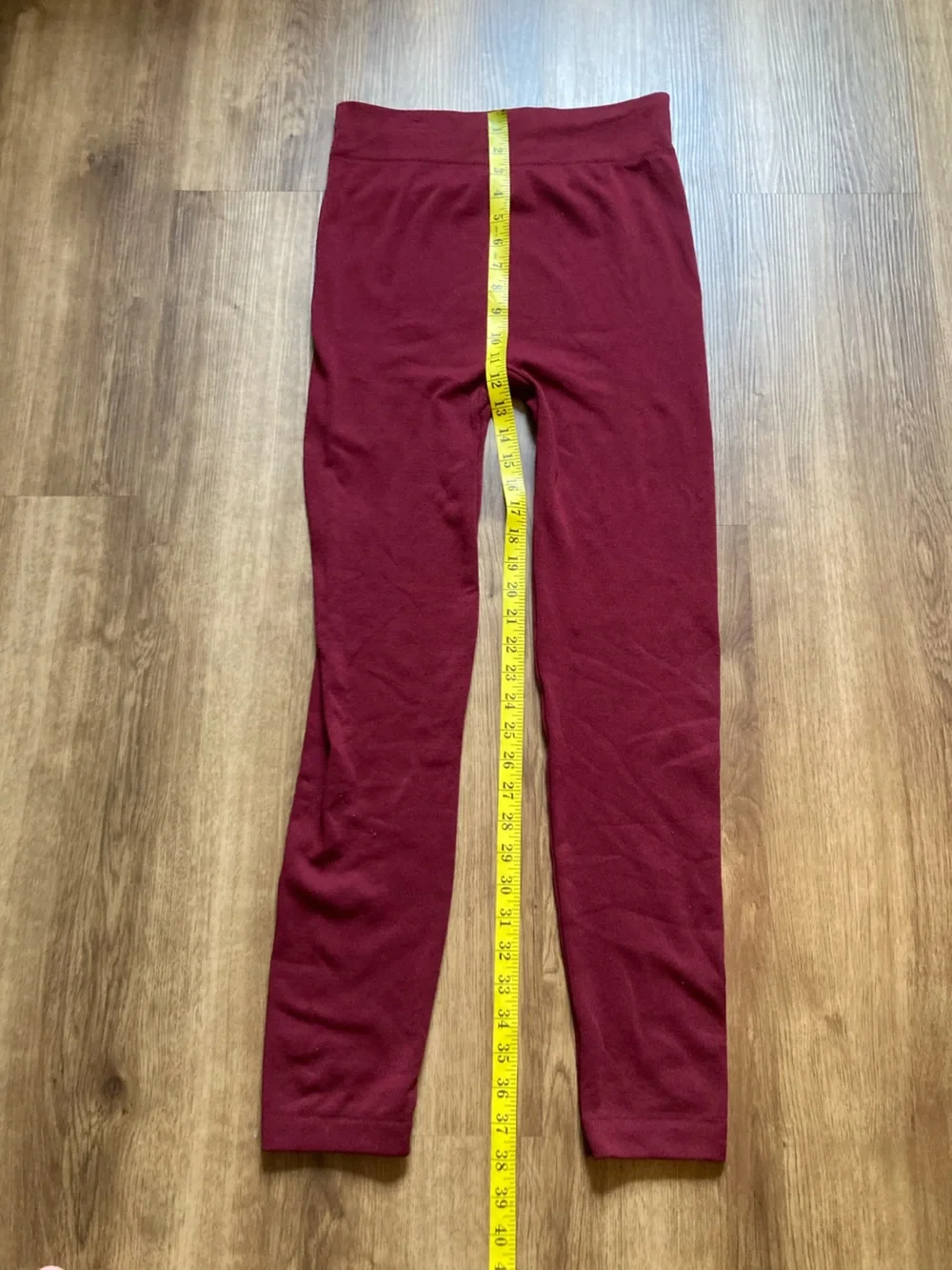 5/$15 Dark Red Fleece Lined Tights